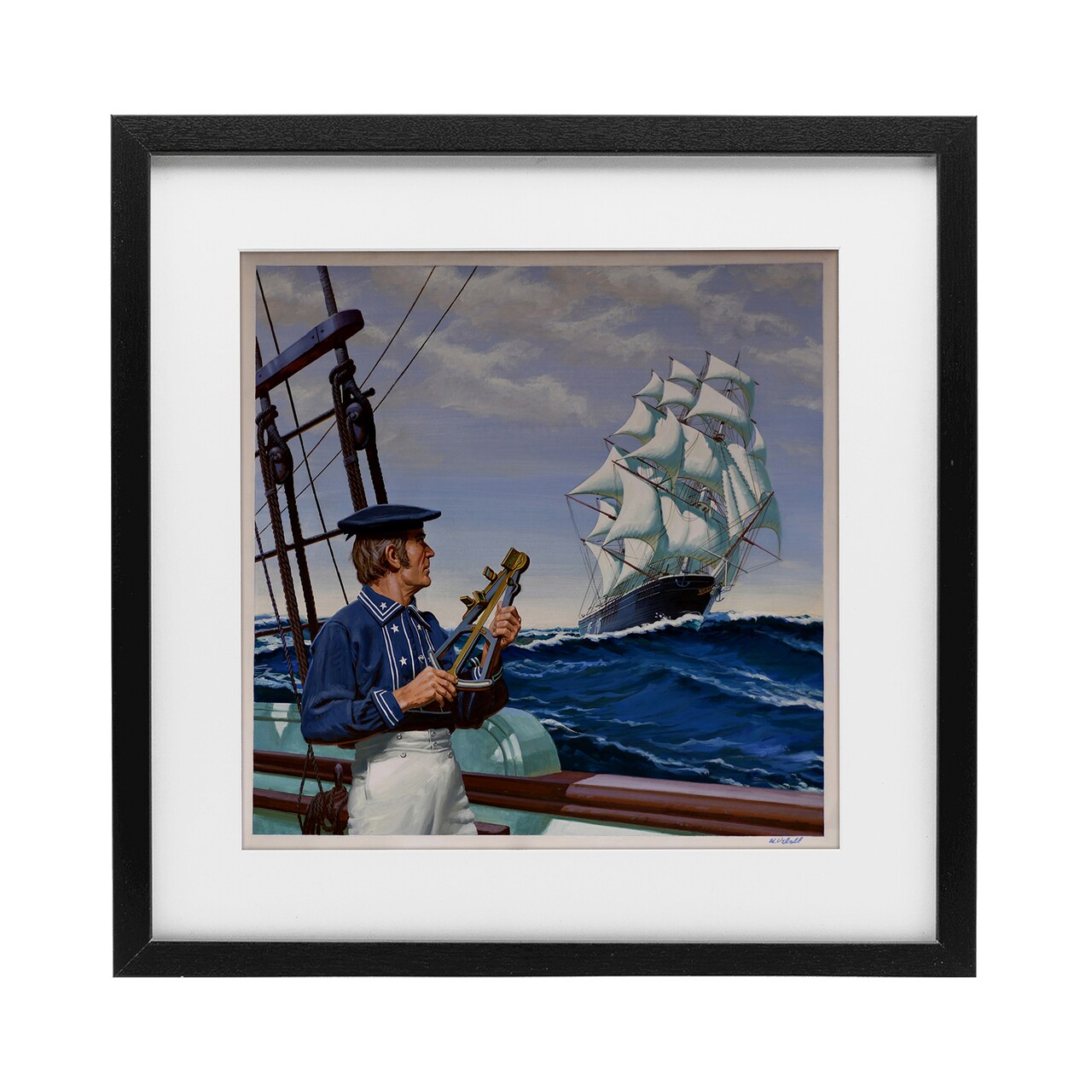 Stupell Industries Flying Cloud Sailing Ship Framed Print Under Glass, design by Wind River Studios